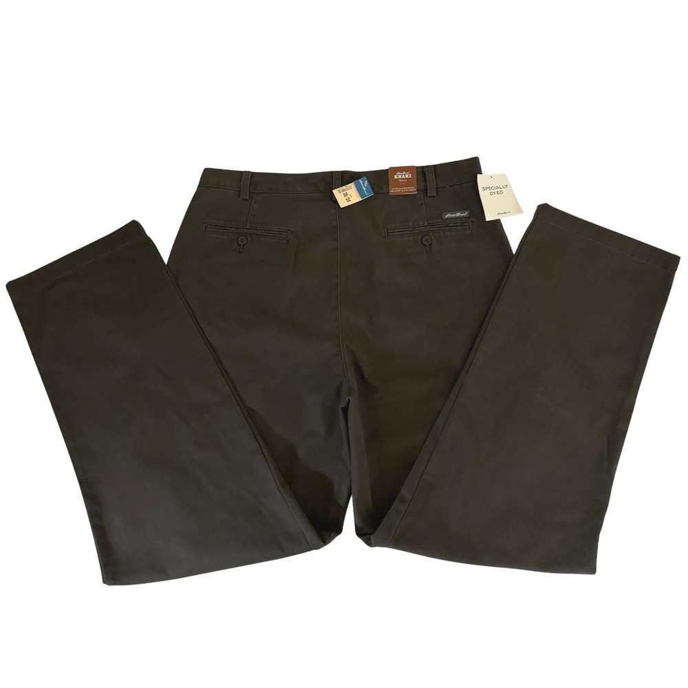 Vintage Eddie Bauer Men's Khaki Pants 38x34 Relaxed Fit Wrinkle Resistant NEW